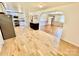 Open floorplan kitchen featuring stainless steel appliances, granite countertops, and tile flooring at 820 Kerley Ct, Statesville, NC 28677