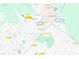 Map of local spots including the grocery store, gas station, movie theater, and schools at 1016 Spanish Moss Rd, Indian Trail, NC 28079