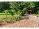 Picturesque backyard with mature trees and charming treehouse at 10743 Ola Dr, Fort Mill, SC 29707