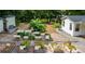 A well-maintained garden with raised beds showcasing a variety of herbs, vegetables, and plants at 10743 Ola Dr, Indian Land, SC 29707