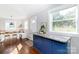 Bright kitchen with granite countertop island and an eat-in dining area with built-in bench seating at 10743 Ola Dr, Indian Land, SC 29707