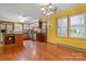 Bright kitchen features modern appliances, an island, and hardwood floors at 1405 8Th Nw Ave, Conover, NC 28613