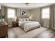 Tastefully furnished bedroom with a comfortable bed, soft lighting, and an area rug at 1421 Thompson Ave, Charlotte, NC 28216