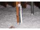 Close up of installed insulation with measurements to show R-value at 1421 Thompson Ave, Charlotte, NC 28216