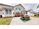 Backyard features a patio with outdoor furniture, perfect for entertaining and relaxing at 14615 Bridle Trace Ln, Pineville, NC 28134