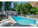 Backyard with a pool and poolside seating at 1575 Lewis Farm Rd, Kings Mountain, NC 28086