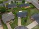 Aerial view showcases neighboring homes, and meticulously maintained yards enhancing the community's curb appeal at 1909 Wexford Ct, Gastonia, NC 28054