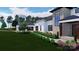 Beautiful exterior showcasing stone accents and a meticulously landscaped front yard at 268 Hermance Ln, Mooresville, NC 28117