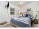 Cozy bedroom with a queen bed, tv, natural light, and guitar; perfect for relaxation at 307 Lake Head Rd, Norwood, NC 28128