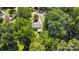An aerial view of a backyard and the surrounding greenery at 3331 Eastwood Dr, Charlotte, NC 28205