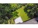 An aerial view of the back deck surrounded by trees at 3331 Eastwood Dr, Charlotte, NC 28205