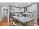 Bright kitchen with stainless steel appliances, granite counters, and center island at 3809 Topsfield Rd, Charlotte, NC 28211