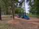 Community playground with slides, climbing structures, and a wood chip ground at 3809 Topsfield Rd, Charlotte, NC 28211