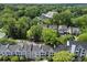 A serene aerial view overlooking the neighborhood's lush greenery and homes at 430 Queens Rd # 332, Charlotte, NC 28207