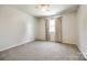 Neutral bedroom with plush carpet, a ceiling fan, and a window with curtains at 752 Chipmeadow Ln, York, SC 29745