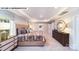 Spacious main bedroom showcasing a large bed, stylish decor, and an ensuite bathroom at 144 Asmodean Ln, Troutman, NC 28166