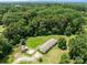 An aerial view of a home featuring a large yard with mature trees at 151 Lillyfield Dr, Rockwell, NC 28138
