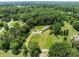 An aerial view of a rural property surrounded by trees at 151 Lillyfield Dr, Rockwell, NC 28138