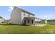 Spacious backyard includes a covered patio for outdoor enjoyment of this lovely two-story home at 155 Trail Wood Ct, Salisbury, NC 28146