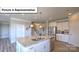 Modern kitchen island with granite countertop, stainless steel sink and appliances at 160 Asmodean Ln, Troutman, NC 28166