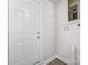 Laundry room features a side door and hook ups for washer and dryer, electrical box on wall at 3121 Revolution Park Dr, Charlotte, NC 28217