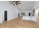 Open concept living room with wood floors and contemporary finishes at 315 W Hoke W St, Landis, NC 28088