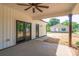 Covered patio features french doors into home and a view to the backyard at 315 W Hoke W St, Landis, NC 28088