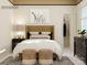 Bedroom features an olive-green bed and rug, along with decorative accent pieces at 4179 Skyboat Cir, Fort Mill, SC 29715
