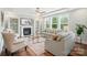 Bright living room with a fireplace, large windows, and neutral decor offers a cozy and inviting space at 4527 Waylon Ave, Fort Mill, SC 29715
