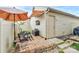 Backyard patio area with seating at 5391 Orchid Bloom Dr, Fort Mill, SC 29707