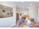 Open concept dining room with view of kitchen and living spaces at 5666 Stafford Rd # 9, Charlotte, NC 28054