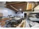 Basement workshop with a table saw and woodworking tools at 95 Odell Ct, Taylorsville, NC 28681