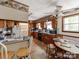 Cozy kitchen with wood cabinets, linoleum tile, and a breakfast nook at 106 Deaver St, Chester, SC 29706