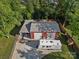 Large detached garage with multiple bays for parking and a large RV pad at 107 Pressley St, Clover, SC 29710