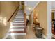 Entryway with staircase leading to the upper level and view to the Gathering room at 1110 Archer Farm Dr, Salisbury, NC 28144
