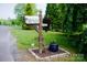A charming floral-adorned mailbox stands proudly in the lush green front yard at 1110 Archer Farm Dr, Salisbury, NC 28144