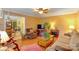 Open living room features wood floors, a fireplace, and comfortable seating at 1110 Archer Farm Dr, Salisbury, NC 28144