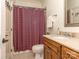 Bathroom with vanity, sink, and toilet at 1404 Lookout Cir, Waxhaw, NC 28173