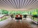 Outdoor deck features furniture, lush green trees, and stairs leading to a yard at 160 Eagle Dr, Salisbury, NC 28144