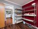 Spacious pantry with hardwood floors, wire shelving, and room for food storage at 160 Eagle Dr, Salisbury, NC 28144