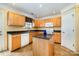 Kitchen with center island, plenty of counter space and white appliances at 170 Glenn Allen Rd, Mooresville, NC 28115