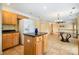 Kitchen featuring an island, dark countertops and light cabinets at 170 Glenn Allen Rd, Mooresville, NC 28115