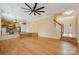 A bright and open floor plan seamlessly connects the living area and kitchen at 170 Glenn Allen Rd, Mooresville, NC 28115
