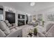 Comfortable living room showcasing a fireplace, plush seating, and bright lighting at 1905 Tranquility Blvd, Lancaster, SC 29720