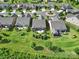 Aerial view showcasing well-maintained backyards with patios, landscaping, and inviting outdoor spaces at 2364 Delaney Dr, Fort Mill, SC 29715