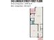 First floor layout featuring recreation room, garage, bath, and porch at 243 Lincoln St, Charlotte, NC 28203