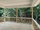 Outdoor back porch overlooking a serene, wooded view surrounded by trees and privacy at 2924 Noritake Trl # 67, Albemarle, NC 28001