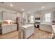 Modern kitchen with stainless steel appliances, a center island, and stylish gray cabinetry at 3101 Virginia Trail Ct, Fort Mill, SC 29715
