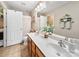 Bright bathroom with double sinks, neutral decor, a shower, and ample space at 3446 Broadwick St, Charlotte, NC 28213