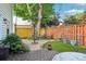 Private backyard featuring a patio, stone landscaping, green grass, and a wood fence at 3810 Selwyn Farms Ln # 3, Charlotte, NC 28209